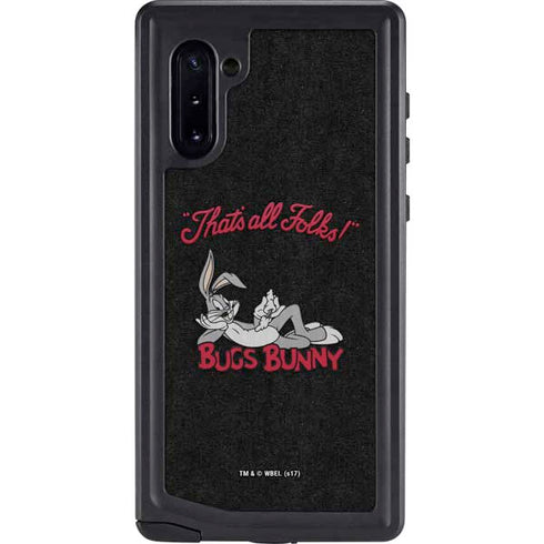 Looney Tunes Bugs Bunny Thats All Folks Galaxy Note 10 Waterproof Case