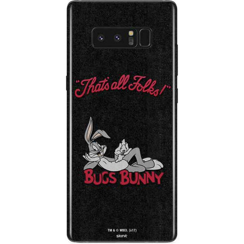 Looney Tunes Bugs Bunny Thats All Folks Galaxy Note 8 Skin