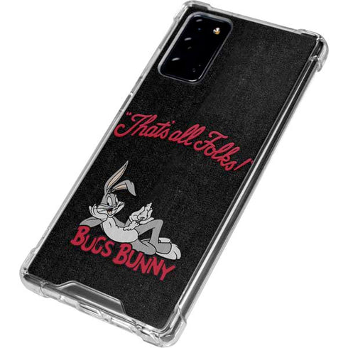 Looney Tunes Bugs Bunny Thats All Folks Galaxy Note20 5G Clear Case