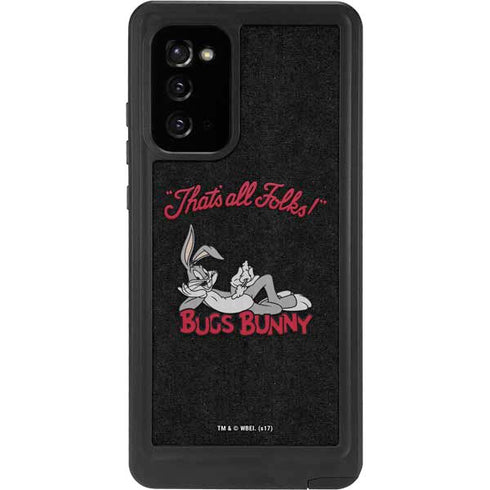 Looney Tunes Bugs Bunny Thats All Folks Galaxy Note20 5G Waterproof Case