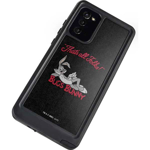 Looney Tunes Bugs Bunny Thats All Folks Galaxy Note20 5G Waterproof Case