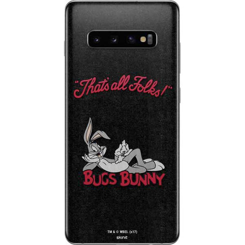 Looney Tunes Bugs Bunny Thats All Folks Galaxy S10 Plus Skin
