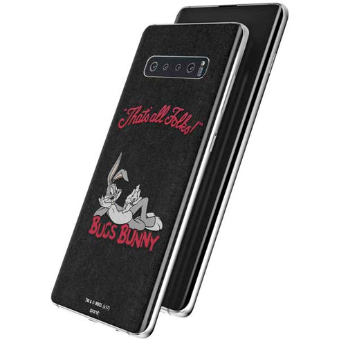 Looney Tunes Bugs Bunny Thats All Folks Galaxy S10 Skin