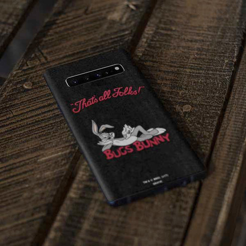 Looney Tunes Bugs Bunny Thats All Folks Galaxy S10 Skin