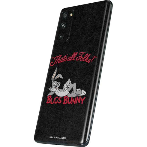 Looney Tunes Bugs Bunny Thats All Folks Galaxy S20 Fan Edition Skin