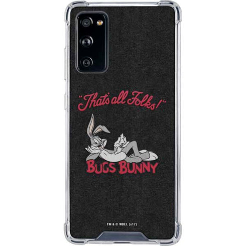 Looney Tunes Bugs Bunny Thats All Folks Galaxy S20 FE Clear Case