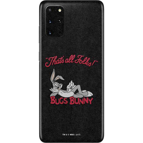Looney Tunes Bugs Bunny Thats All Folks Galaxy S20 Plus Skin