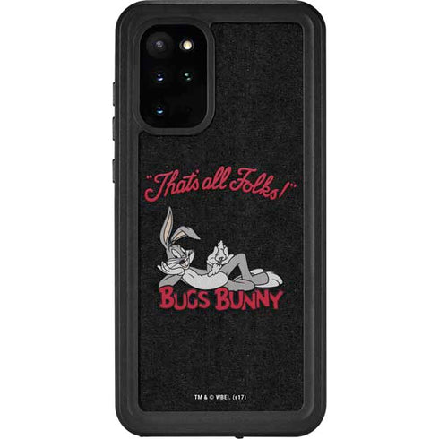 Looney Tunes Bugs Bunny Thats All Folks Galaxy S20 Plus Waterproof Case