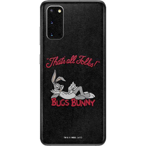Looney Tunes Bugs Bunny Thats All Folks Galaxy S20 Skin