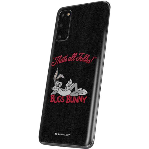 Looney Tunes Bugs Bunny Thats All Folks Galaxy S20 Skin