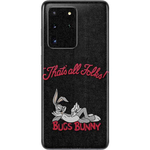 Looney Tunes Bugs Bunny Thats All Folks Galaxy S20 Ultra 5G Skin