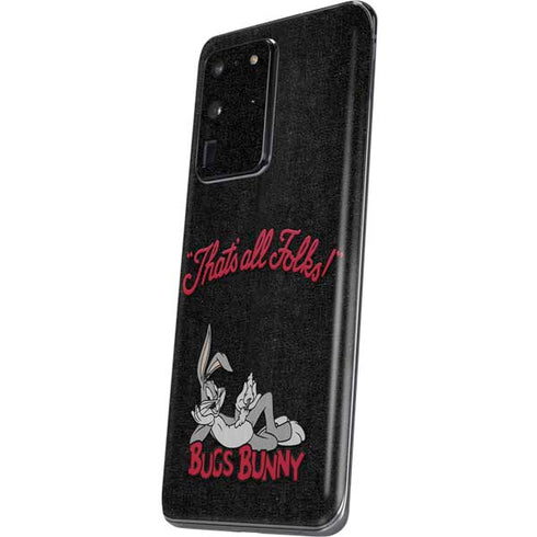 Looney Tunes Bugs Bunny Thats All Folks Galaxy S20 Ultra 5G Skin