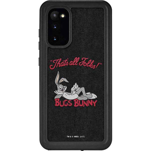 Looney Tunes Bugs Bunny Thats All Folks Galaxy S20 Waterproof Case
