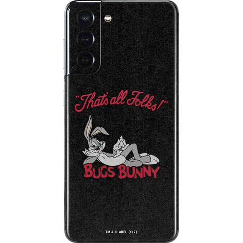 Looney Tunes Bugs Bunny Thats All Folks Galaxy S21 5G Skin