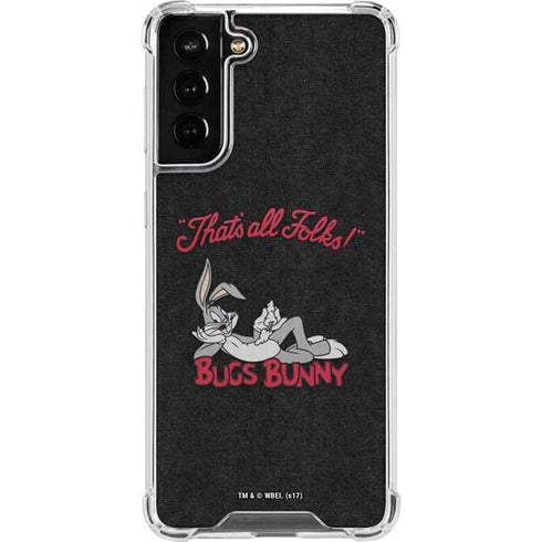 Looney Tunes Bugs Bunny Thats All Folks Galaxy S21 FE Clear Case