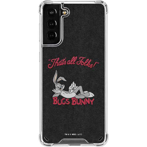Looney Tunes Bugs Bunny Thats All Folks Galaxy S21 Plus 5G Clear Case