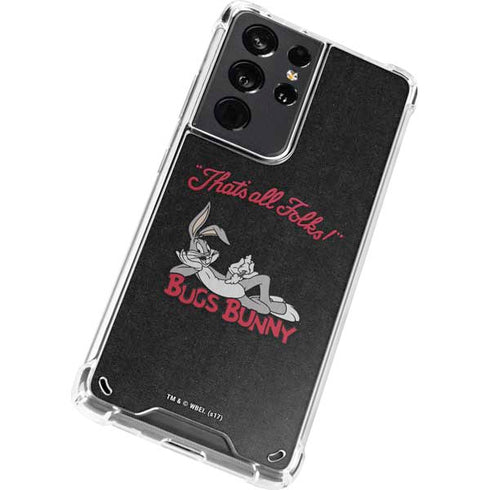 Looney Tunes Bugs Bunny Thats All Folks Galaxy S21 Ultra 5G Clear Case