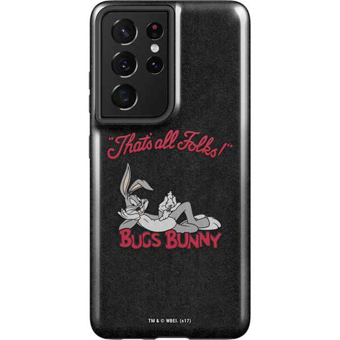 Looney Tunes Bugs Bunny Thats All Folks Galaxy S21 Ultra 5G Pro Case