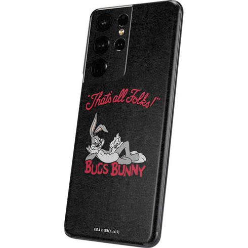 Looney Tunes Bugs Bunny Thats All Folks Galaxy S21 Ultra 5G Skin
