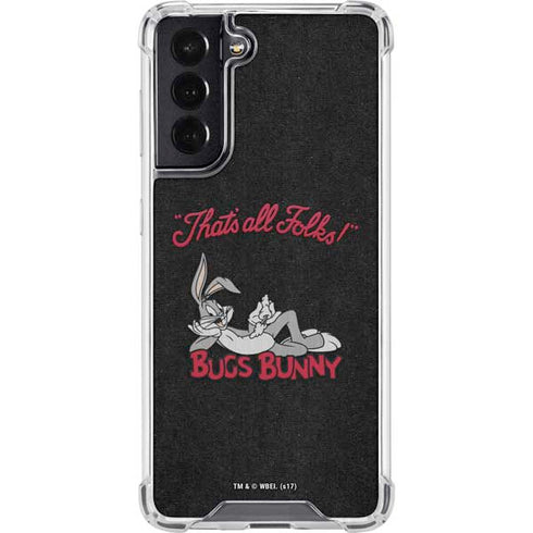 Looney Tunes Bugs Bunny Thats All Folks Galaxy S22 Clear Case