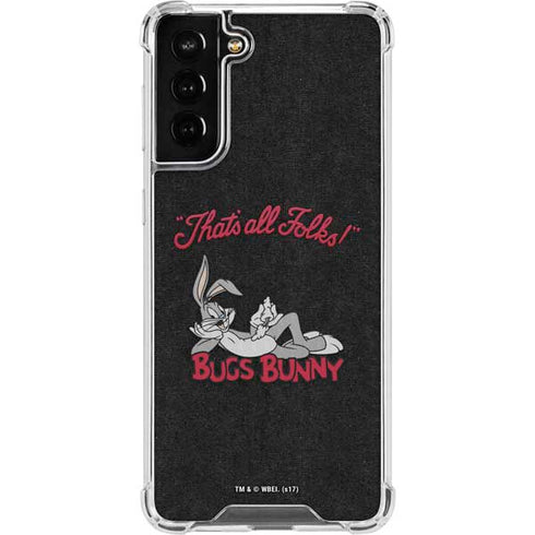 Looney Tunes Bugs Bunny Thats All Folks Galaxy S22 Plus Clear Case