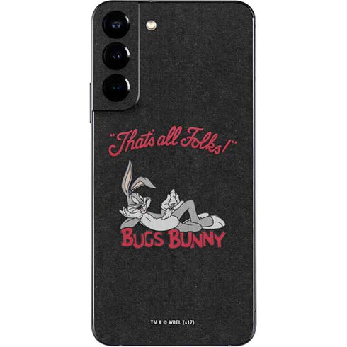 Looney Tunes Bugs Bunny Thats All Folks Galaxy S22 Plus Skin