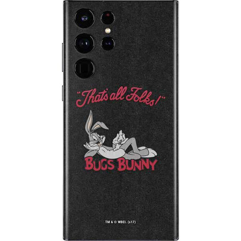 Looney Tunes Bugs Bunny Thats All Folks Galaxy S22 Ultra Skin