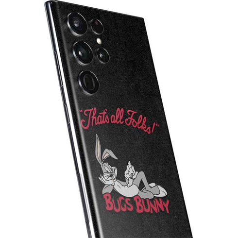 Looney Tunes Bugs Bunny Thats All Folks Galaxy S22 Ultra Skin