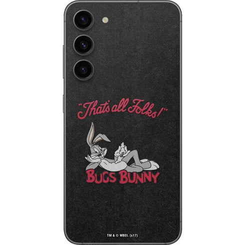 Looney Tunes Bugs Bunny Thats All Folks Galaxy S23 Plus Skin