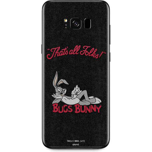 Looney Tunes Bugs Bunny Thats All Folks Galaxy S8 Skin