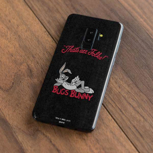 Looney Tunes Bugs Bunny Thats All Folks Galaxy S9 Plus Skin