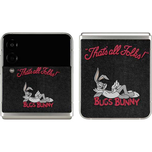 Looney Tunes Bugs Bunny Thats All Folks Galaxy Z Flip3 5G Skin
