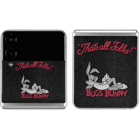 Looney Tunes Bugs Bunny Thats All Folks Galaxy Z Flip4 5G Skin