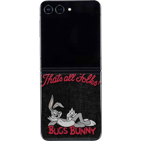 Looney Tunes Bugs Bunny Thats All Folks Galaxy Z Flip5 5G Skin
