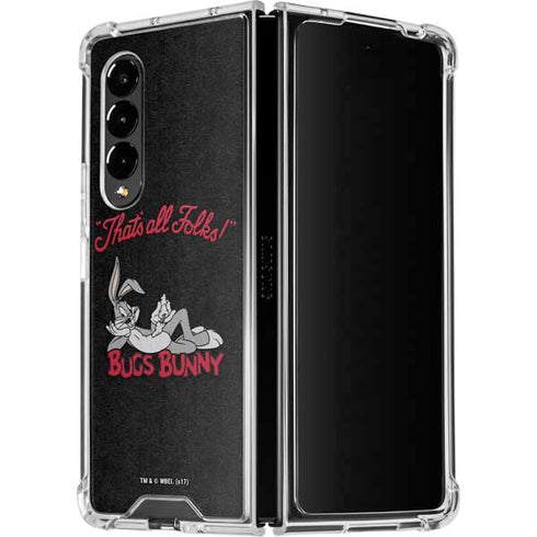 Looney Tunes Bugs Bunny Thats All Folks Galaxy Z Fold4 5G Clear Case