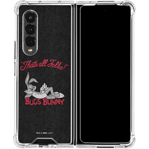 Looney Tunes Bugs Bunny Thats All Folks Galaxy Z Fold4 5G Clear Case