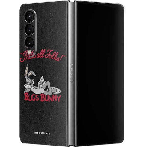 Looney Tunes Bugs Bunny Thats All Folks Galaxy Z Fold4 5G Skin