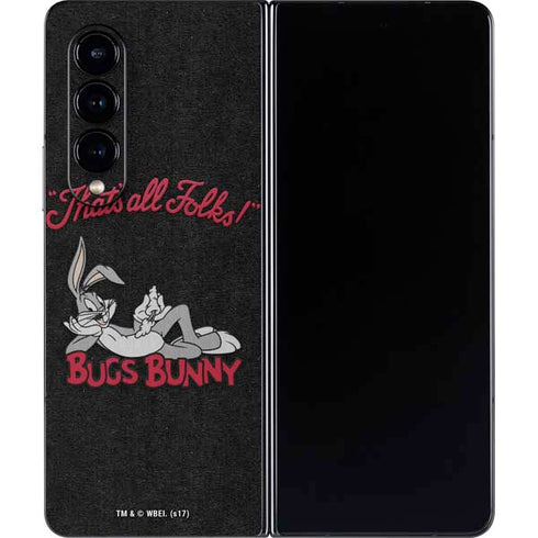 Looney Tunes Bugs Bunny Thats All Folks Galaxy Z Fold4 5G Skin