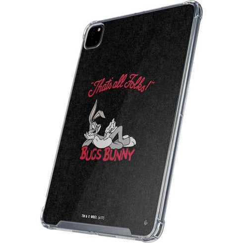 Looney Tunes Bugs Bunny Thats All Folks iPad Pro 12.9in (2020) Clear Case
