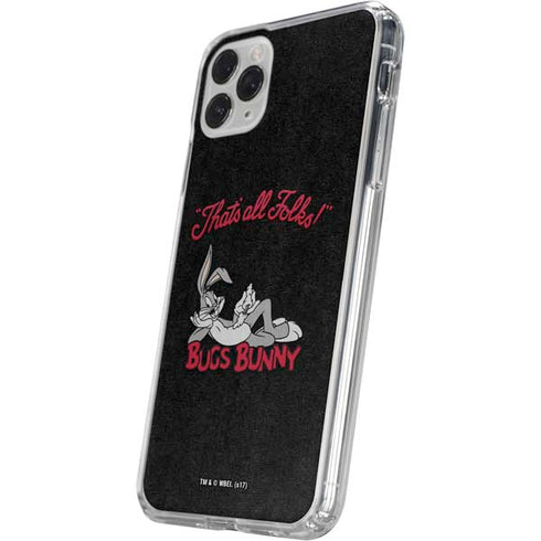 Looney Tunes Bugs Bunny Thats All Folks iPhone 11 Pro Clear Case