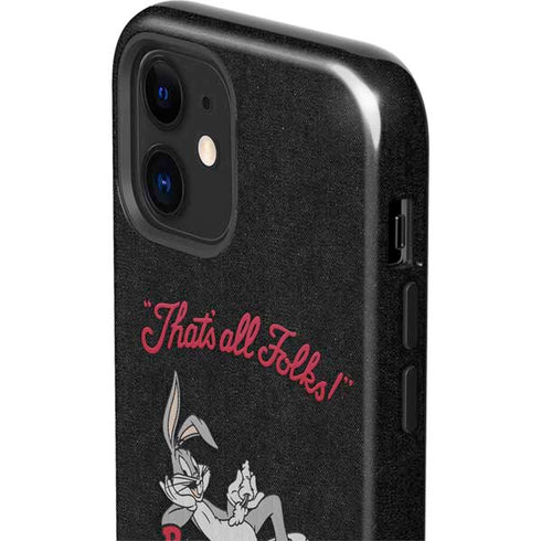 Looney Tunes Bugs Bunny Thats All Folks iPhone 12 Impact Case