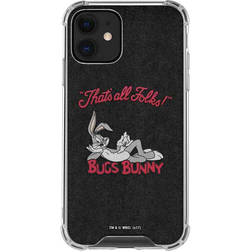 Looney Tunes Bugs Bunny Thats All Folks iPhone 12 Mini Clear Case