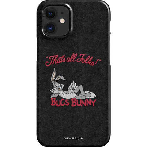 Looney Tunes Bugs Bunny Thats All Folks iPhone 12 Mini Lite Case