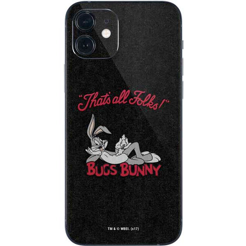 Looney Tunes Bugs Bunny Thats All Folks iPhone 12 Mini Skin