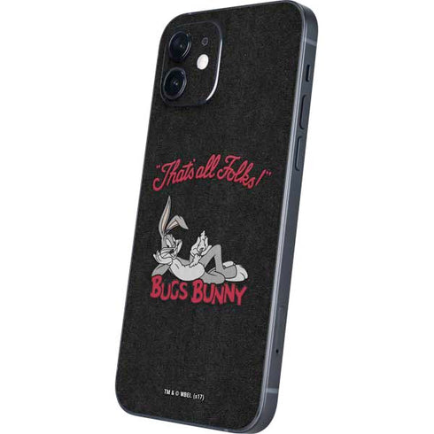 Looney Tunes Bugs Bunny Thats All Folks iPhone 12 Mini Skin