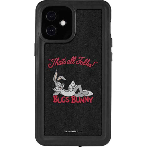 Looney Tunes Bugs Bunny Thats All Folks iPhone 12 Mini Waterproof Case