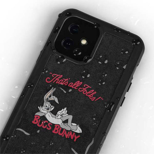 Looney Tunes Bugs Bunny Thats All Folks iPhone 12 Mini Waterproof Case