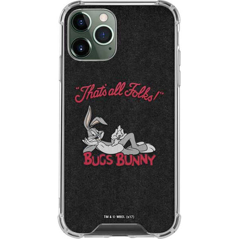 Looney Tunes Bugs Bunny Thats All Folks iPhone 12 Pro Clear Case