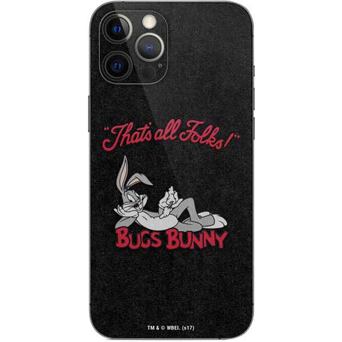 Looney Tunes Bugs Bunny Thats All Folks iPhone 12 Pro Max Skin