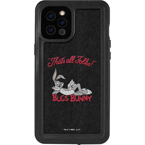 Looney Tunes Bugs Bunny Thats All Folks iPhone 12 Pro Max Waterproof Case